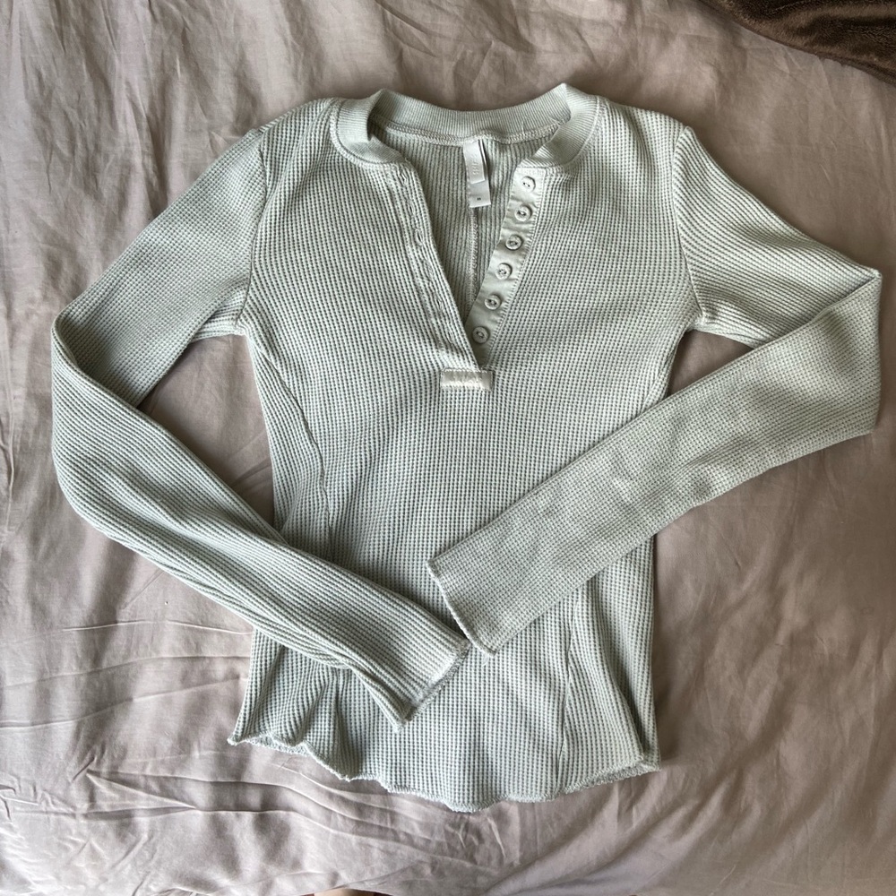 Skims Waffle Long Sleeve Henley